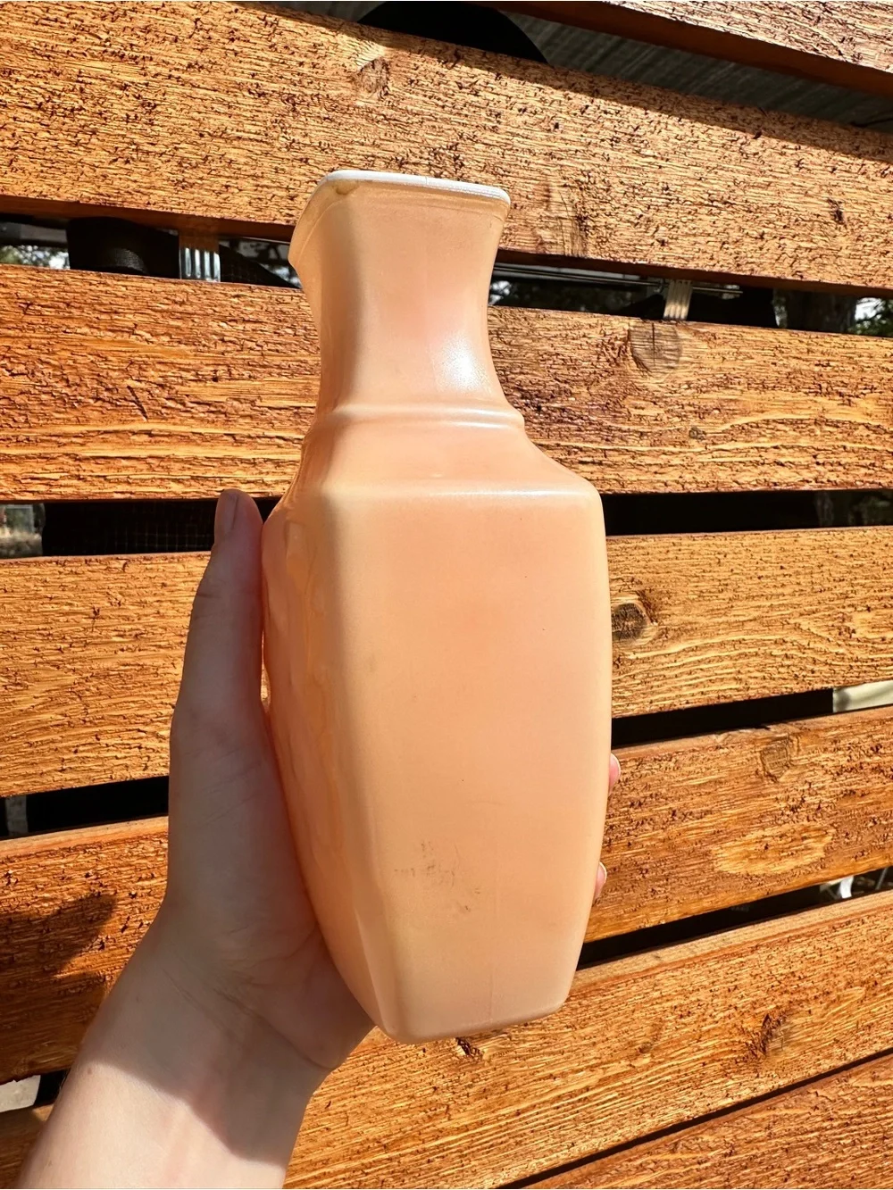 Vintage 1982 Avon Rose Pink Fragrance Vase